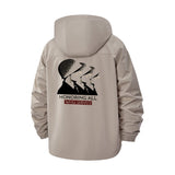 Military Tribute Unisex Full-Zip Printed Waterproof Hooded Windbreaker