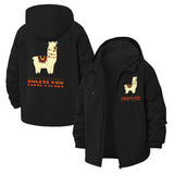 Llama Motivation Unisex Full-Zip Printed Waterproof Hooded Windbreaker