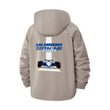 Race Car Speed Unisex Full-Zip Printed Waterproof Hooded Windbreaker