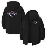 Tech-Inspired Loop Unisex Full-Zip Printed Waterproof Hooded Windbreaker
