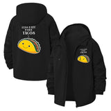 Smiling Taco Unisex Full-Zip Printed Waterproof Hooded Windbreaker