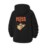 Space Folks Unisex Full-Zip Printed Waterproof Hooded Windbreaker