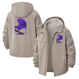 Abstract Knowledge Unisex Full-Zip Printed Waterproof Hooded Windbreaker