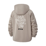 Blur The Lines Unisex Full-Zip Printed Waterproof Hooded Windbreaker