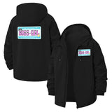Boss Girl Anime Motif Unisex Full-Zip Printed Waterproof Hooded Windbreaker