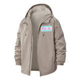 Boss Girl Anime Motif Unisex Full-Zip Printed Waterproof Hooded Windbreaker