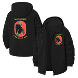 Motivational Grim Reaper Unisex Full-Zip Printed Waterproof Hooded Windbreaker
