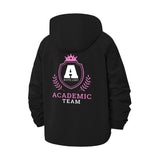 Academic Crest Unisex Full-Zip Printed Waterproof Hooded Windbreaker