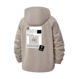 Fragile Label Unisex Full-Zip Printed Waterproof Hooded Windbreaker