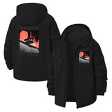 Under Attack Anime-Inspired Unisex Full-Zip Printed Waterproof Hooded Windbreaker
