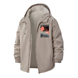 Under Attack Anime-Inspired Unisex Full-Zip Printed Waterproof Hooded Windbreaker