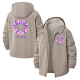 Mystical Witchy Woman Unisex Full-Zip Printed Waterproof Hooded Windbreaker