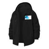 Geometric Abstract Unisex Full-Zip Printed Waterproof Hooded Windbreaker