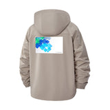 Geometric Abstract Unisex Full-Zip Printed Waterproof Hooded Windbreaker