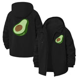 Avocado Graphic Unisex Full-Zip Printed Waterproof Hooded Windbreaker