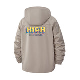 High As A Cloud Unisex Full-Zip Printed Waterproof Hooded Windbreaker