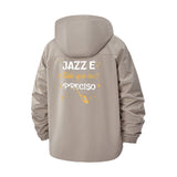 Jazz Music Unisex Full-Zip Printed Waterproof Hooded Windbreaker