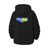 Paradise Graffiti Unisex Full-Zip Printed Waterproof Hooded Windbreaker