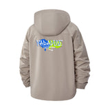 Paradise Graffiti Unisex Full-Zip Printed Waterproof Hooded Windbreaker