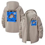 Funny Cartoon Unisex Full-Zip Printed Waterproof Hooded Windbreaker