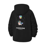 Fabulous Unicorn Unisex Full-Zip Printed Waterproof Hooded Windbreaker