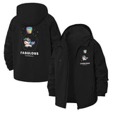 Fabulous Unicorn Unisex Full-Zip Printed Waterproof Hooded Windbreaker