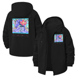 Artistic Floral Portrait Unisex Full-Zip Printed Waterproof Hooded Windbreaker