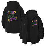 Mardi Gras Celebration Unisex Full-Zip Printed Waterproof Hooded Windbreaker