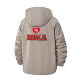 Family Is Everything Unisex Full-Zip Printed Waterproof Hooded Windbreaker