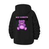 Cute Teddy Bear Unisex Full-Zip Printed Waterproof Hooded Windbreaker