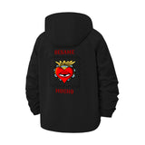 Sacred Heart Lips Unisex Full-Zip Printed Waterproof Hooded Windbreaker