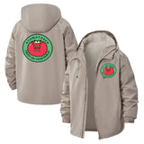 Tomato Fruit or Vegetable Unisex Full-Zip Printed Waterproof Hooded Windbreaker