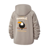 Inspirational Toucan Unisex Full-Zip Printed Waterproof Hooded Windbreaker