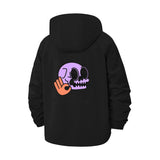 Peace Sign Skull Unisex Full-Zip Printed Waterproof Hooded Windbreaker