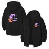 Peace Sign Skull Unisex Full-Zip Printed Waterproof Hooded Windbreaker