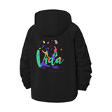 Abstract Libra Unisex Full-Zip Printed Waterproof Hooded Windbreaker
