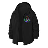 Abstract Libra Unisex Full-Zip Printed Waterproof Hooded Windbreaker