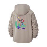 Abstract Libra Unisex Full-Zip Printed Waterproof Hooded Windbreaker