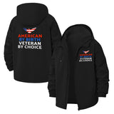 American Veteran Unisex Full-Zip Printed Waterproof Hooded Windbreaker