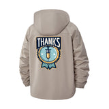 Thanks Science Unisex Full-Zip Printed Waterproof Hooded Windbreaker