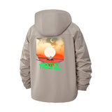 Adventure Travel Unisex Full-Zip Printed Waterproof Hooded Windbreaker