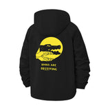 Looks Are Deceiving Unisex Full-Zip Printed Waterproof Hooded Windbreaker