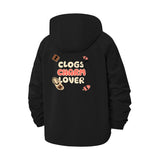 Clogs Charm Lover Unisex Full-Zip Printed Waterproof Hooded Windbreaker
