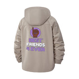 Best Friends Forever Unisex Full-Zip Printed Waterproof Hooded Windbreaker