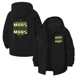 Space Mission Mars Unisex Full-Zip Printed Waterproof Hooded Windbreaker