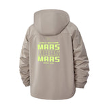 Space Mission Mars Unisex Full-Zip Printed Waterproof Hooded Windbreaker