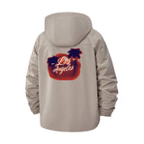 Los Angeles Palm Sunset Unisex Full-Zip Printed Waterproof Hooded Windbreaker