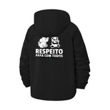 Respect for All Animals Unisex Full-Zip Printed Waterproof Hooded Windbreaker