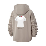 Minimalist T-Shirt Graphic Unisex Full-Zip Printed Waterproof Hooded Windbreaker