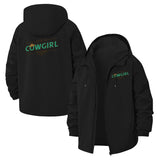 Cowgirl Attitude Unisex Full-Zip Printed Waterproof Hooded Windbreaker